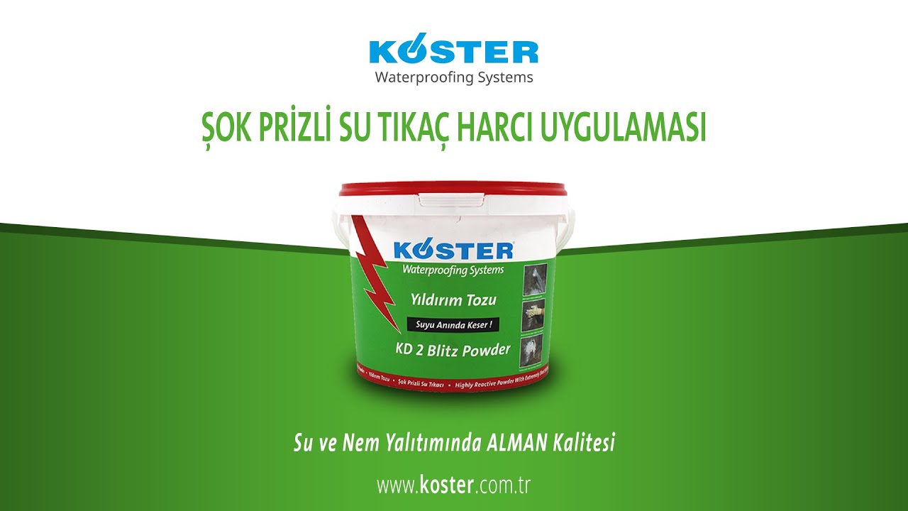 KÖSTER Şok Prizli Su Tıkaç Harcı